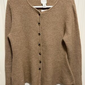 H&M Women's Tan Button-Up Cardigan